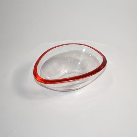 USED COLORED EDGE GLASS TRAY