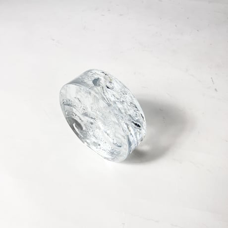 VINTAGE "WALTHER GLAS" ICE ART GLASS VASE