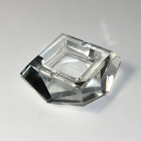 USED GLASS OCTAGON ASHTRAY