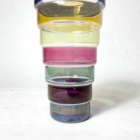 USED "CIVE" GLASS FLOWER VASE
