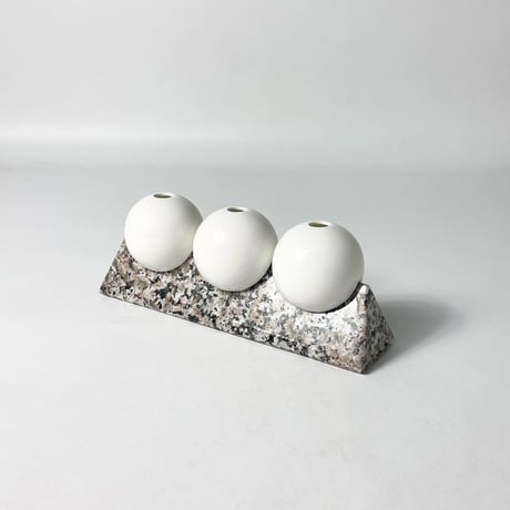 USED STONE BASE CERAMC FLOWER VASE