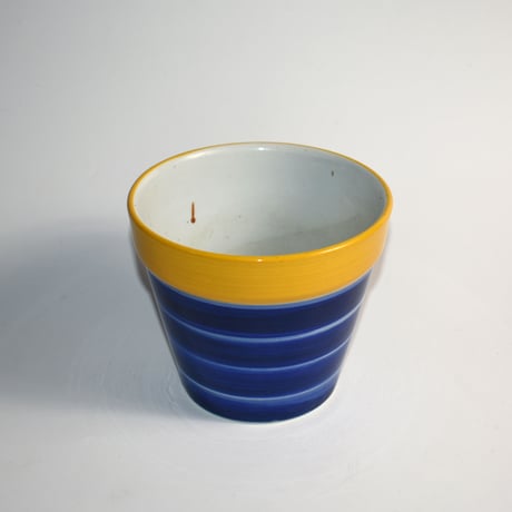 USED HAND PAINTED CERAMIC PLANTER