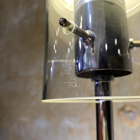 USED "DE MAJO / XILO T10" GLASS SHADE TABLE LAMP