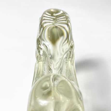 VINTAGE ICE ART GLASS VASE