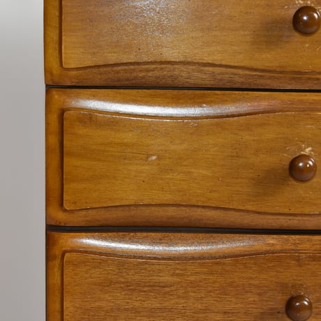 USED 80'S WOODEN FIVE DRAWER CHEST