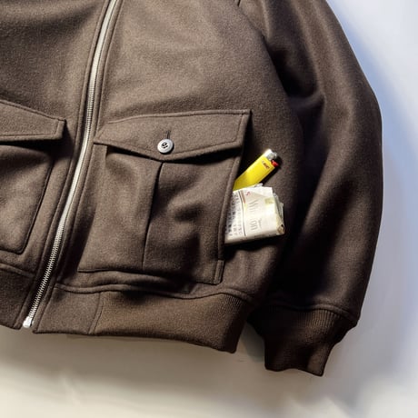 COMFORTABLE REASON "Melton Bomber Jacket"