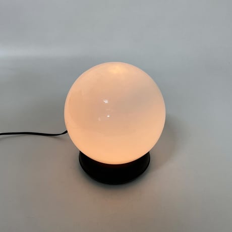 JAPAN USED STEEL LEG GLASS OVAL TOUCH SENSOR TABLE LAMP