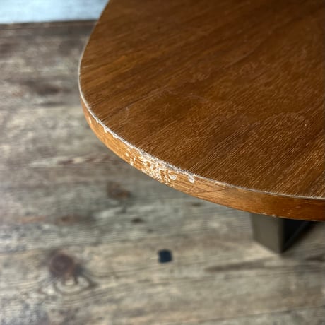 USED WOODEN IRON LEG COFFEE TABLE