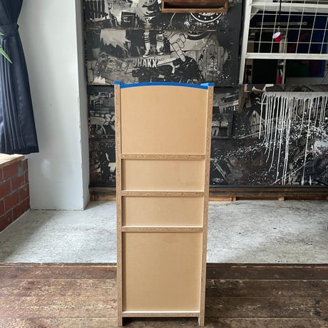 USED BLUE WOODEN SHELF