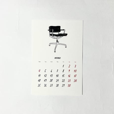 TAKESHI WADA "2024 VTG CHAIR COLLECTION CALENDAR"