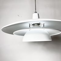 USED SCANDINAVIAN DESIGN IRON SHADE PENDANT LAMP