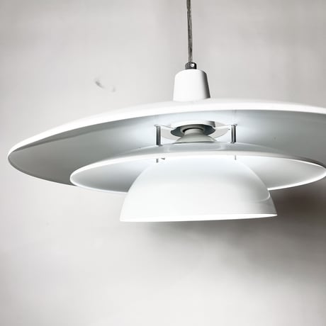 USED SCANDINAVIAN DESIGN IRON SHADE PENDANT LAMP