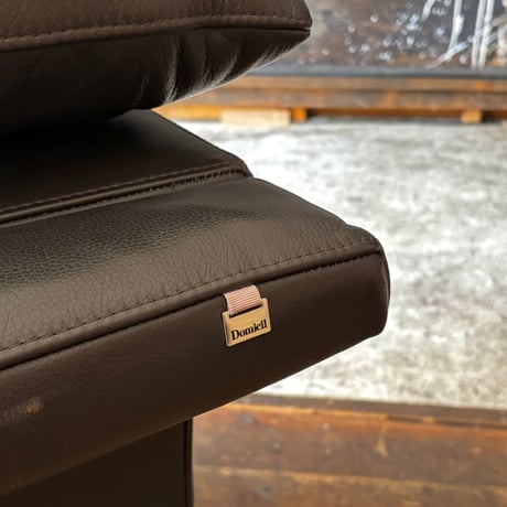 USED "DOMICIL" GENUINE LEATHER 1P SOFA