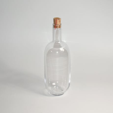 NOS GLASS CORK CAP BOTTLE