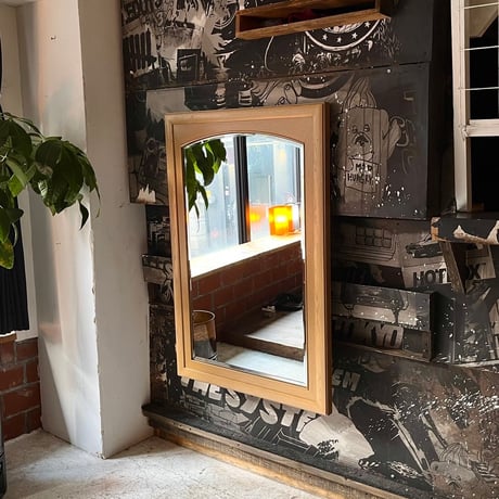 USED WOODEN FRAME WALL MIRROR
