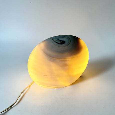 USED 70'S "PEILL&PUTZLER / CARRARA" MARBLE GLASS TABLE LAMP