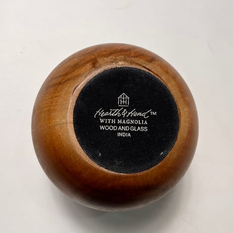 USED WOODEN FLOWER VASE