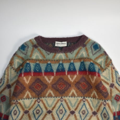 USED "NATION DESIGN" MOHAIR KNIT