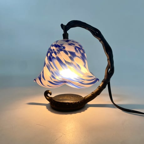 USED GLASS TABLE LAMP