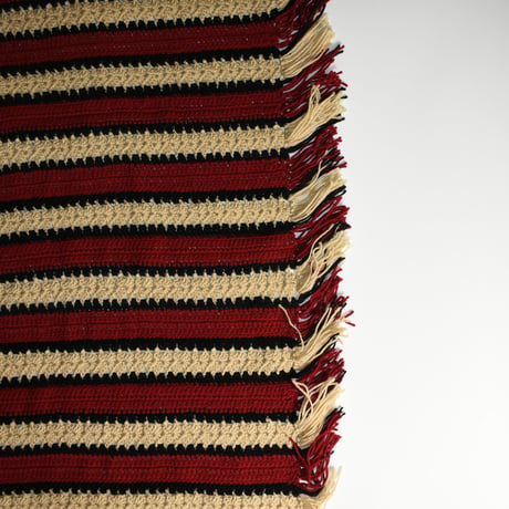 USED ACRYLIC WOOL STRIPE BLANKET