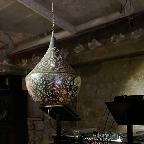 USED METAL SHADE PENDANT LAMP