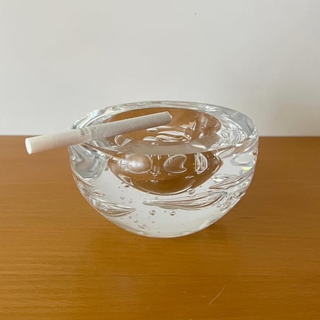 USED CRYSTAL ART ASHTRAY