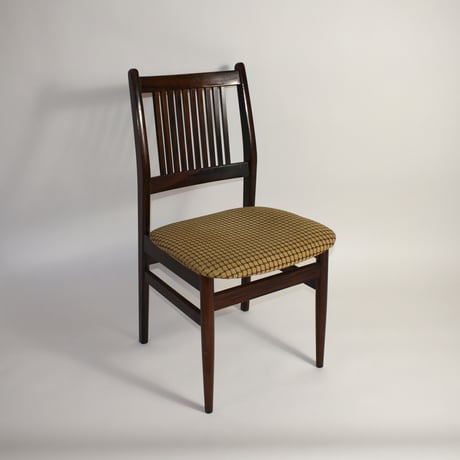 USED "KARIMOKU" WOODEN FABRIC CHAIR