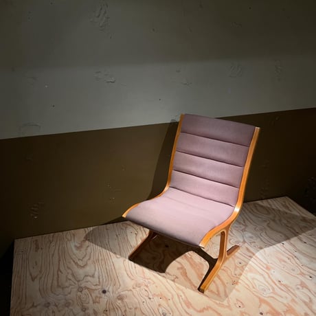 JAPAN USED "TENDO" WOODEN LOUNGE CHAIR