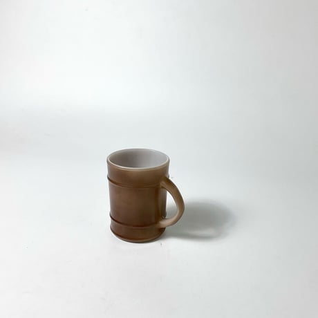 VINTAGE 70-80'S "ANCHOR HOCKING / FIRE KING" BROWN RANGER BARREL MUG