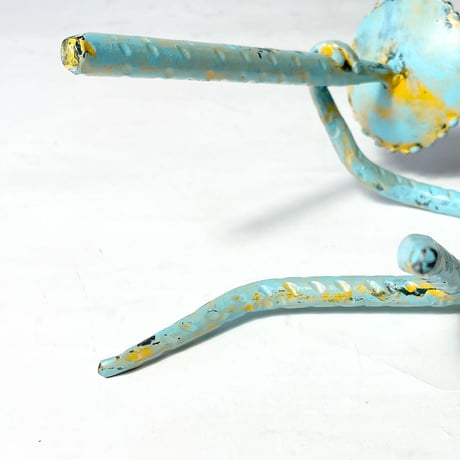 USED UNKNOWN ARTIST IRON CANDLE HOLDER STATUE