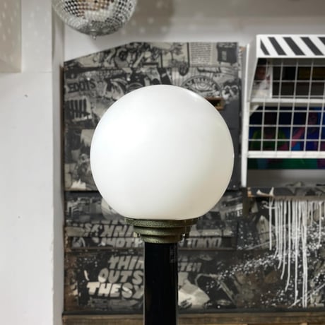 USED METAL LEG BALL FLOOR LAMP