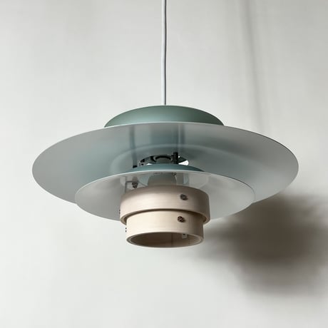 USED SCANDINAVIAN DESIGN IRON SHADE PENDANT LAMP