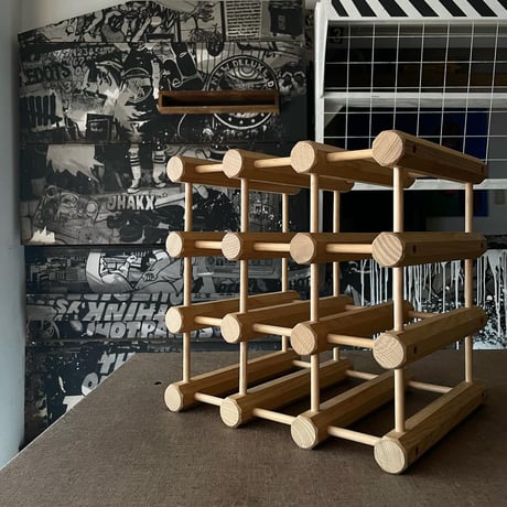 USED WOODEN WINE RACK