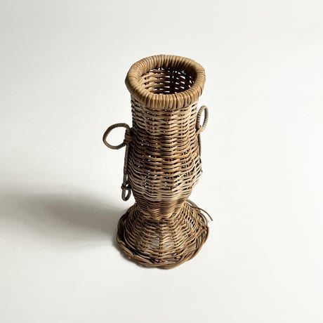 USED RATTAN FLOWER VASE COVER