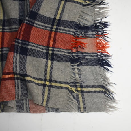 VINTAGE 50'S "TROY ROBE" PLAID WOOL BLANKET
