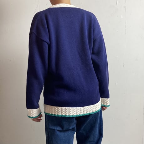 USED "90'S EDDIE BAUER" COTTON CARDIGAN