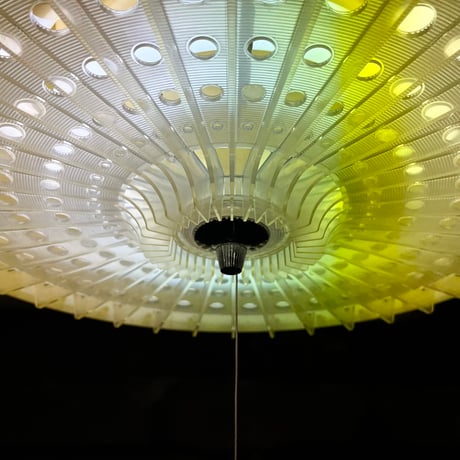 JAPAN USED “NATIONAL” PLASTIC SHADE PENDANT LAMP