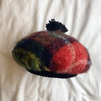 CHECK WOOL BERET