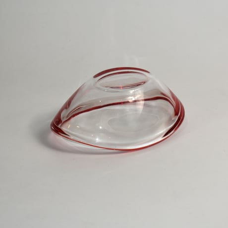 USED COLORED EDGE GLASS TRAY