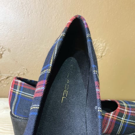 CHECK HEEL LOAFER