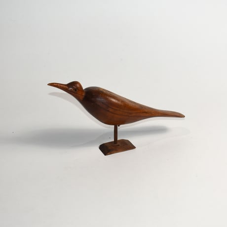 USED WOODEN STANDING BIRD STATUE