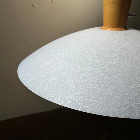 JAPAN USED GLASS & PLASTIC SHADE PENDANT LAMP