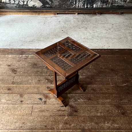USED ACRYL TOP BOARD WOODEN FOLDING SIDE TABLE