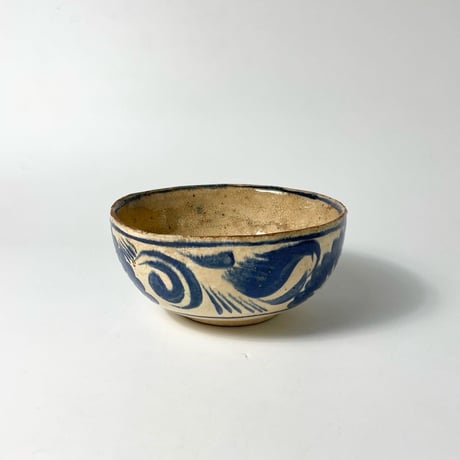 VINTAGE EARLY 1900 MEXICAN FOLK ART HANDMADE PAINTED TRRA COTTA POTTERY BOWL