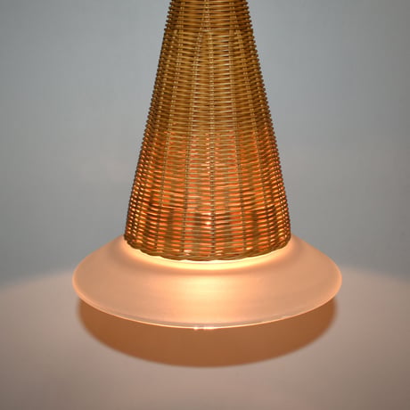 RATTAN GLASS PENDANT LAMP