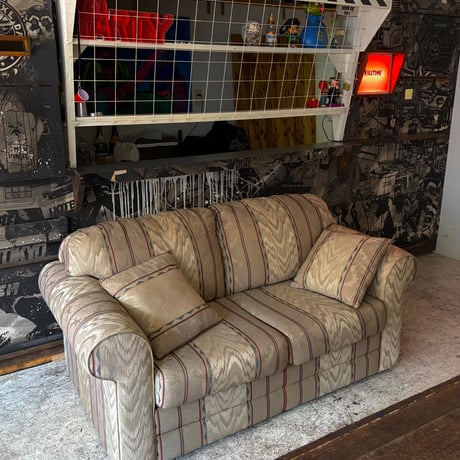 NOS STRIPED FABRIC 2P SOFA