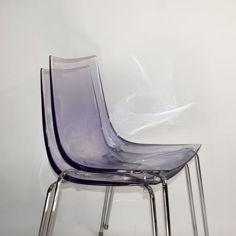 USED "SLIM" ACRYLIC IRON LEG CHAIR