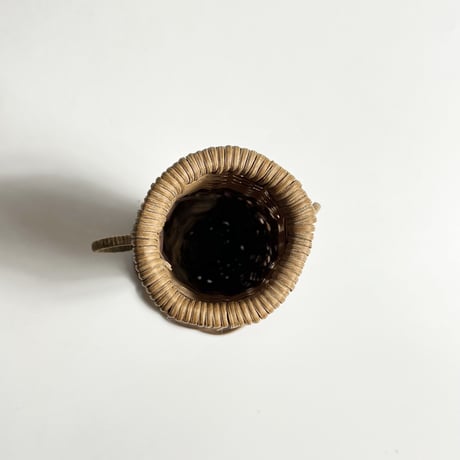 USED RATTAN FLOWER VASE COVER