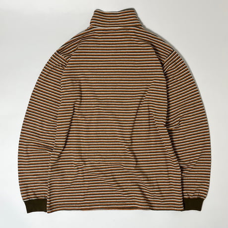 COMFORTABLE REASON "Multi Border L/S Stand Zip"