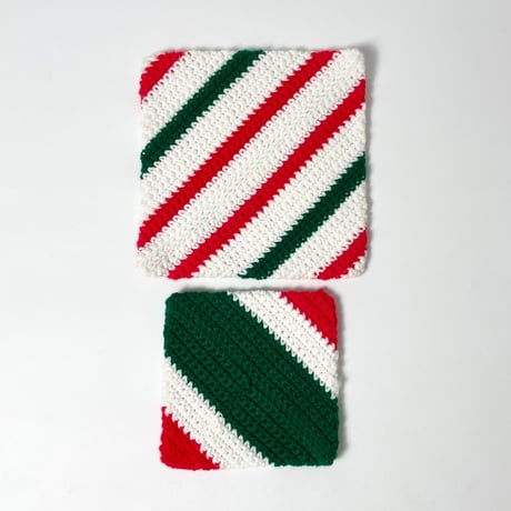 USED HANDMADE CROCHET POT MAT SET